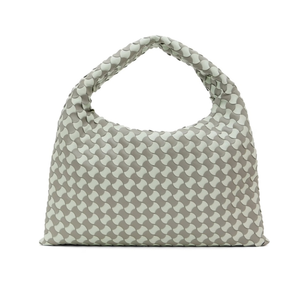 Bottega Venetia green and gray Small Hop Bag